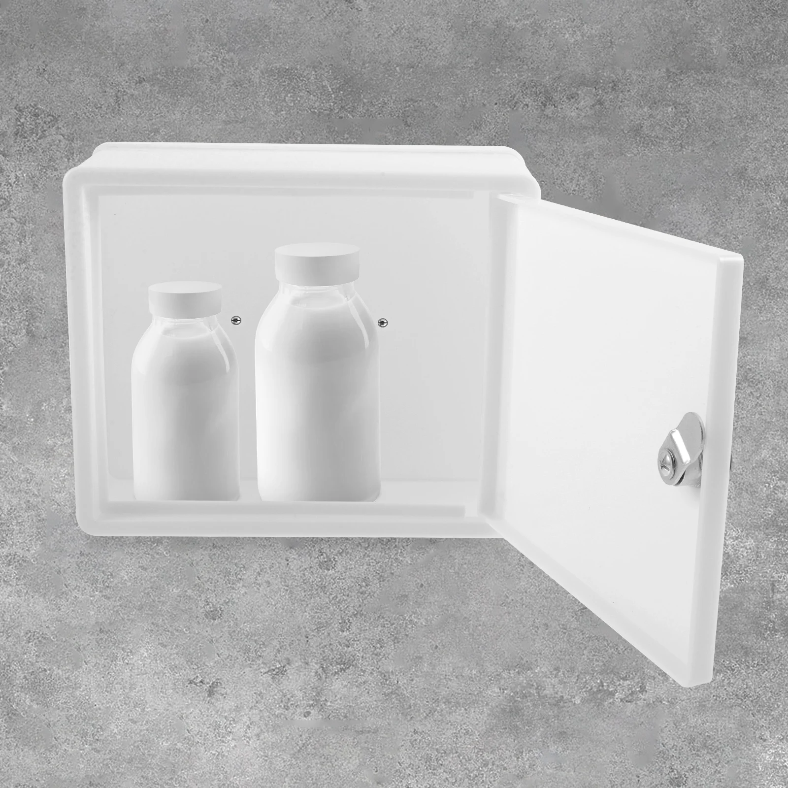 

Plastic Milk Box Wall Mount Lockable Durable Safe Material Home Supplies Mailbox Easy Installation Removal Stylish