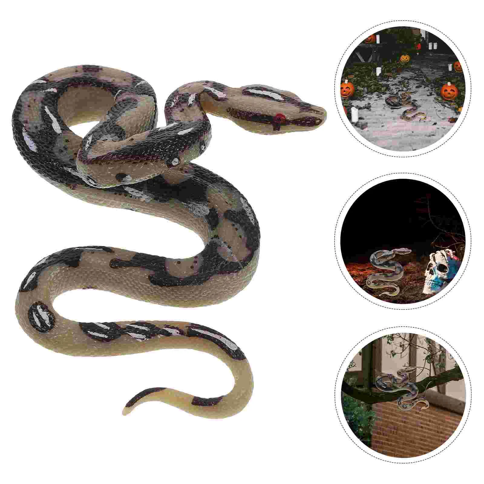 Giocattolo modello ad alta simulazione Grande serpente realistico Halloween Scherzo raccapricciante ingannevole Giocattolo serpente spaventoso Giocattolo scherzo