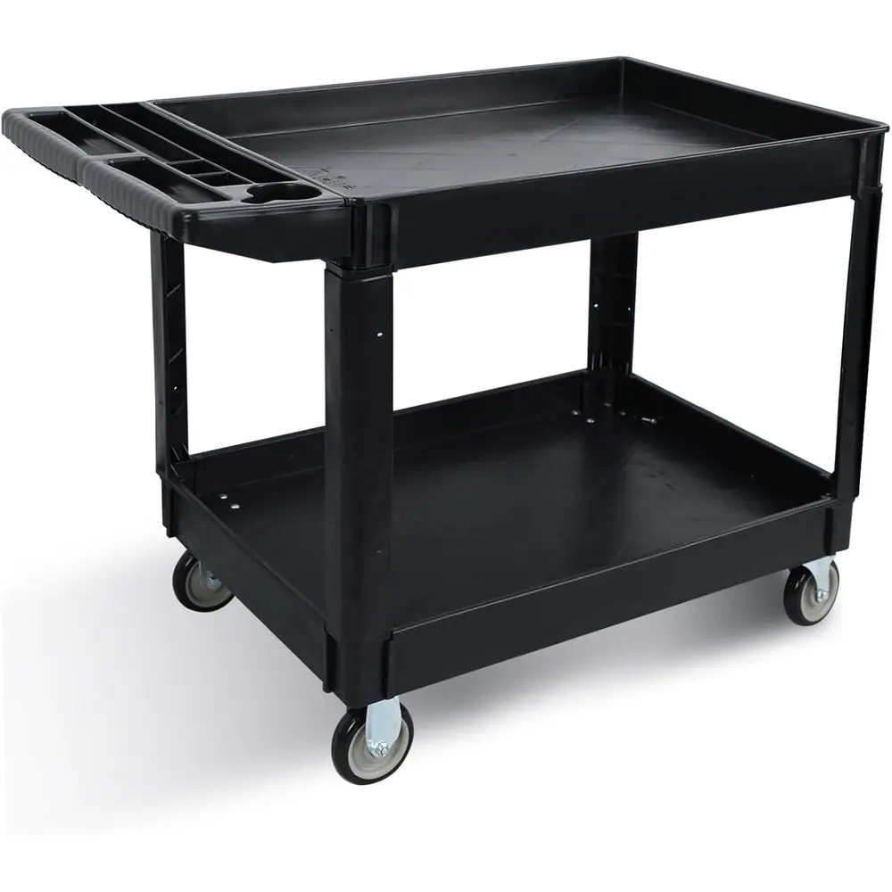 

Усиленная тележка-органайзер на колесах 46 x 26 дюймов, грузоподъемность 450 кг, пластиковая передвижная тележка для инструментов для механика, мастерской, гаража, W