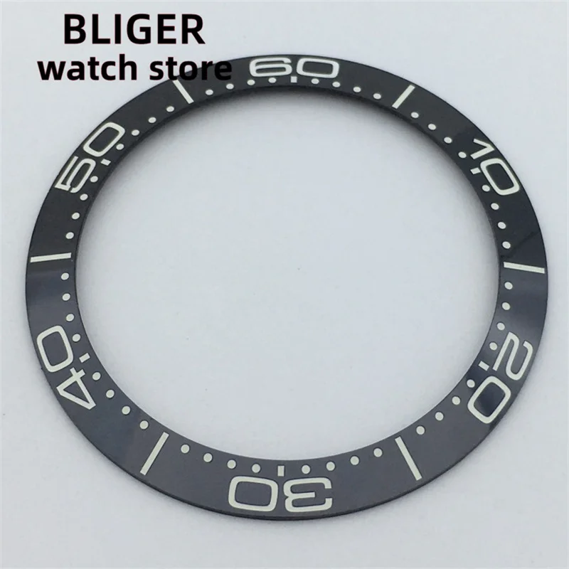 BLIGER Новый 38 мм x 30,6 мм ободок для часов высококачественные керамические вставки ободок два цвета светящиеся для размещения 40 мм