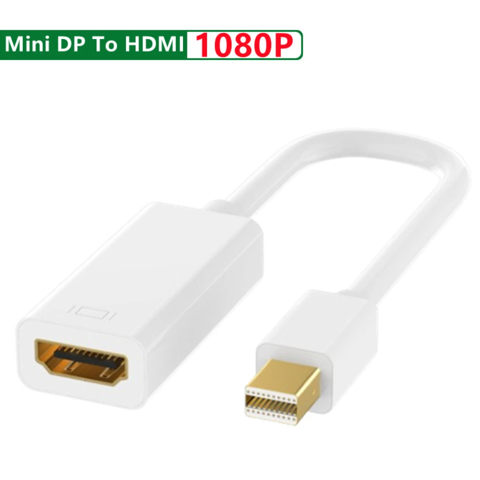 4K Mini DP zu HDMI Adapter Mini Displayport Zu HDMI Kabel 1080P Mini DP Stecker auf HDMI-kompatibel weibliche Für Apple MacBook Air Pro