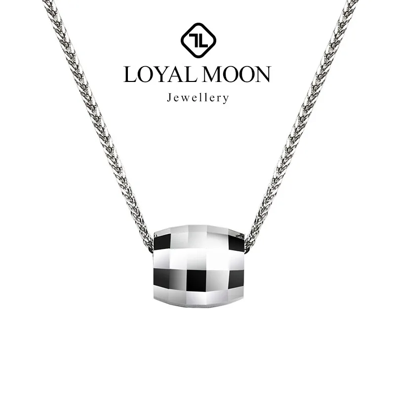 

Loyal Moon Tungsten Carbide PendantsHigh Polished Necklace Faceted Finished Men's Fashion Jewelry Scratch Proof