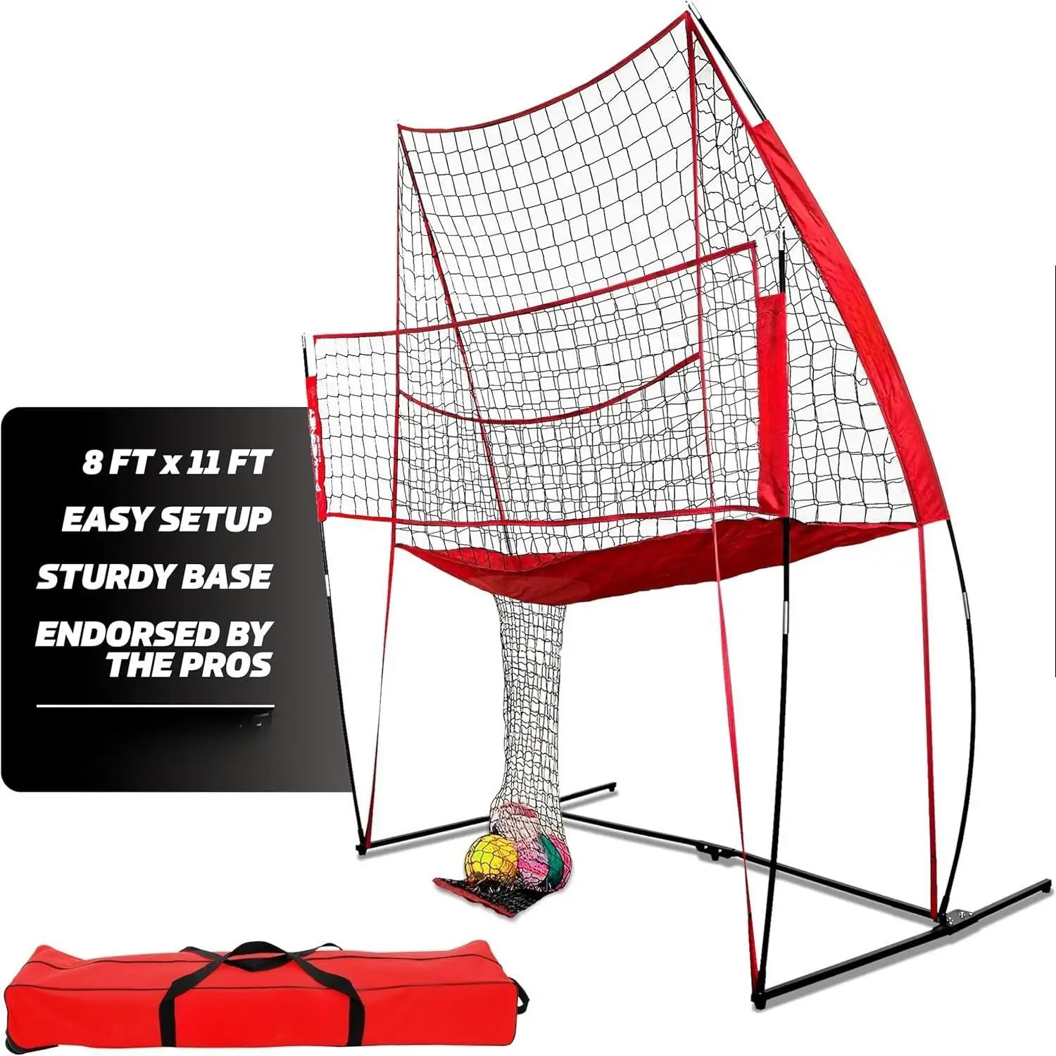 裏庭でのゲームや練習用のバレーボールネット、ボールリターン機能付きポータブルリバウンダーネット、屋内および屋外バレーボールトレーニング機器