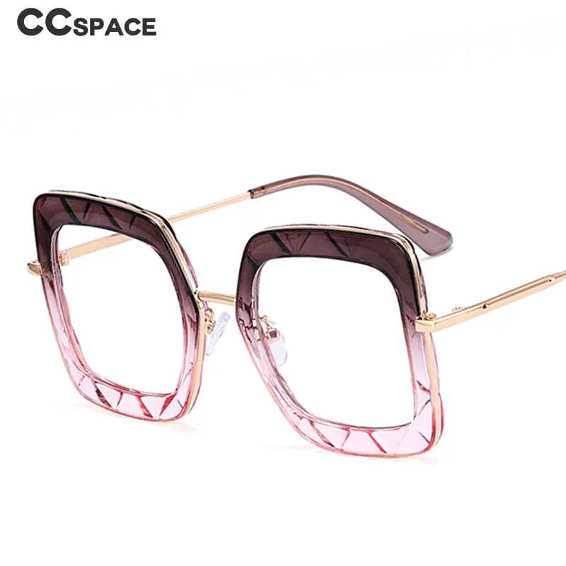 48200 Retro Square Anti Blue Light Crystal Cutting Rainbow Glasses Frames Women Fashion Computer Eyeglasses