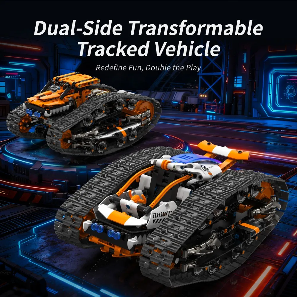 

Робот-цистерна с управлением через умное приложение — строительные блоки своими руками с реалистичным механизмом, интеллектуальная модель в подарок для детей и подростков