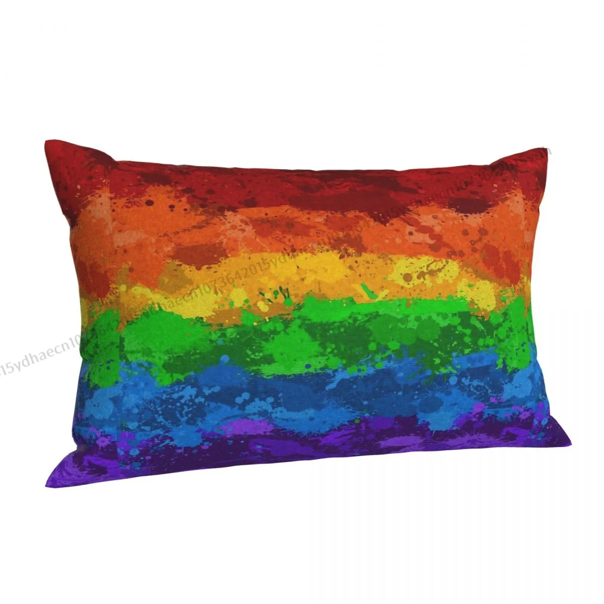 Rainbow Paint Splatter Flag Hug Pillowcase Gay Pride LGBT Love Backpack Cojines Bedroom Printed Office Pillow Covers Decorative