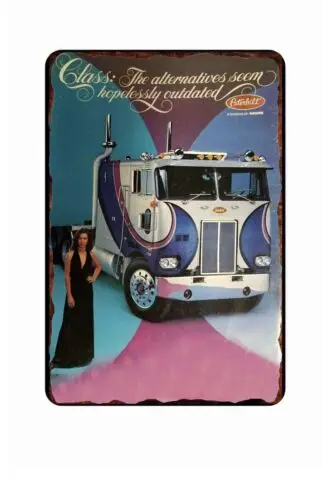 Peterbilt Semi Truck  Tin sign ALL METAL Vintage Advertising signs-Aluminum