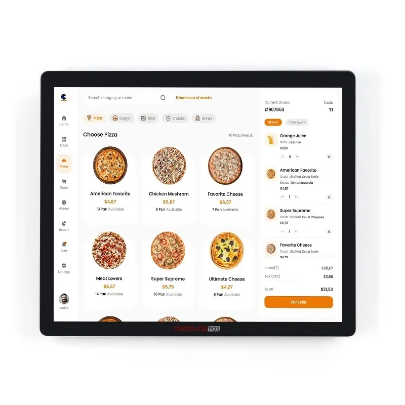 2026 Support Logo Configuration Customization OEM ODM POS System For Restaurant 15