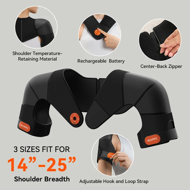 Electric Items New Trend Factory Price Cordless Fir Vibration Massage Shoulder Cover Heating Belt Therapeutic Shoulder Massager
