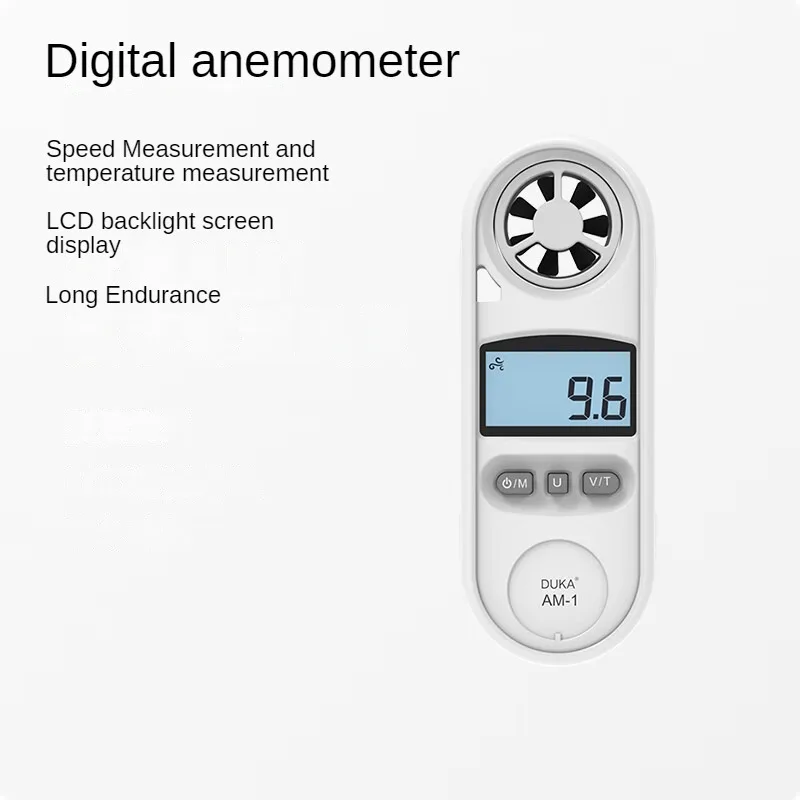 Imagem -03 - Anemômetro Portátil de Alta Precisão Impermeável e à Prova de Poeira Instrumento de Medição da Força Eólica Medidor Digital Lcd
