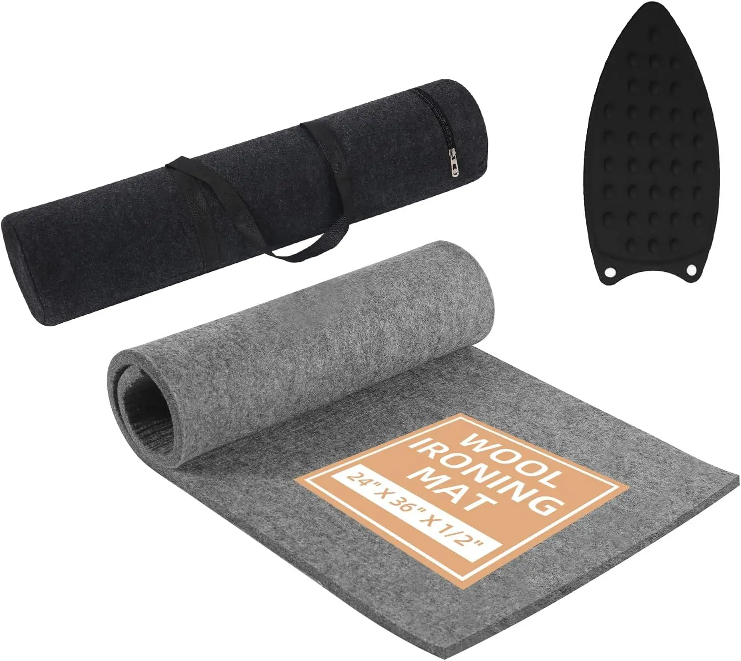 

Войлочный коврик для глажки 24 x 36 дюймов, войлочная подкладка для квилтинга, шитья и путешествий - прочный и портативный