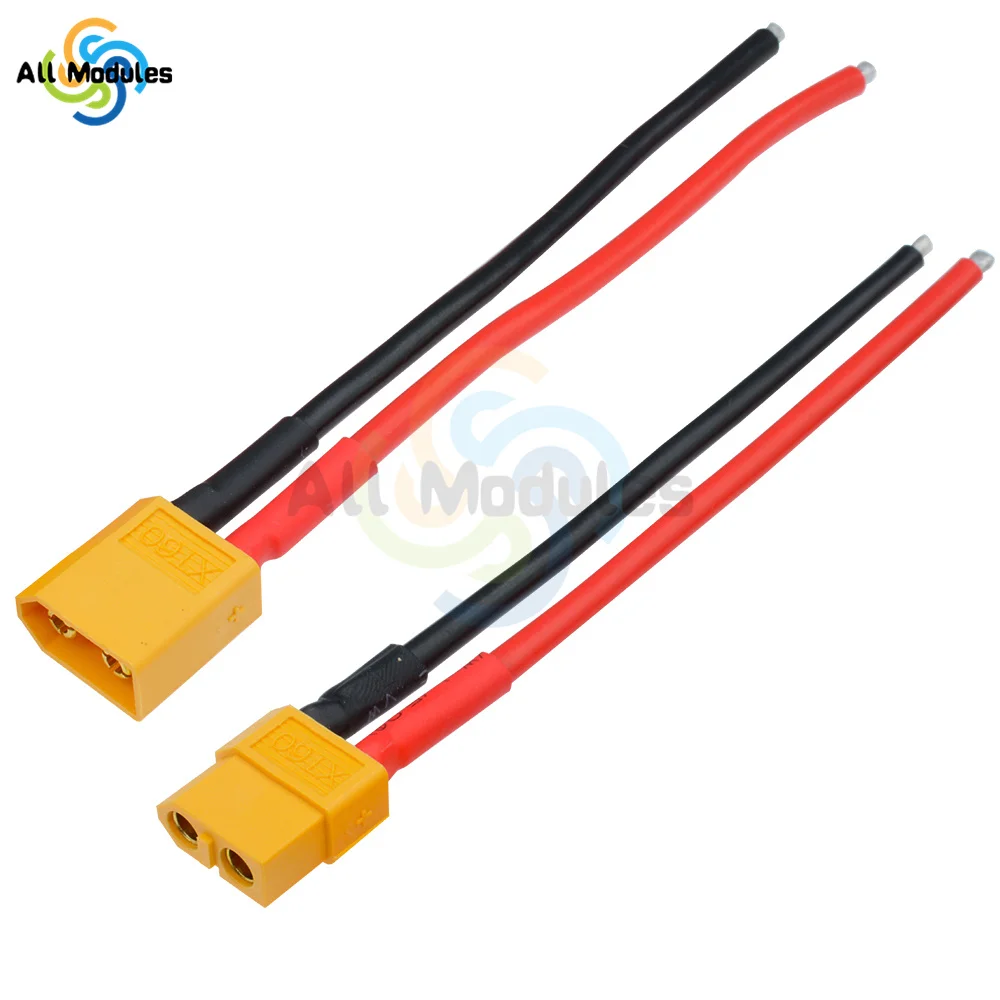 XT60 Male Female Battery Connector Female Male Plug with Silicon 14 AWG Wire High Quality