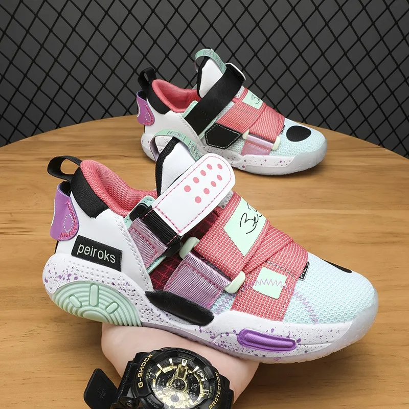 

2026 New Children's Basketball Shoes For Boys Girls Non-slip Kids Sport Shoes Lightweight Outdoor Sneakers Trainers Footwear