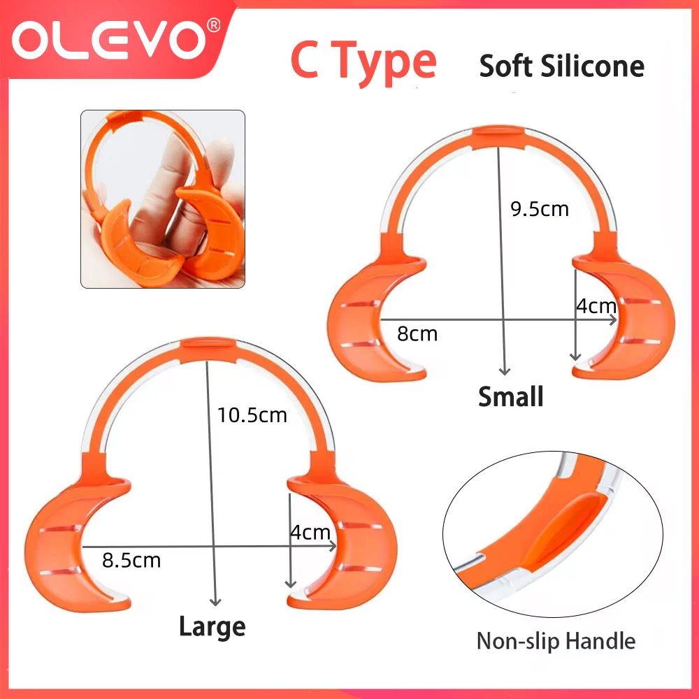 OLEVO Dental Mouth Openers C-type Soft Silicone Intraoral Lip Cheek Retractors Teeth Whitening Cheek Expander Dentistry Tools