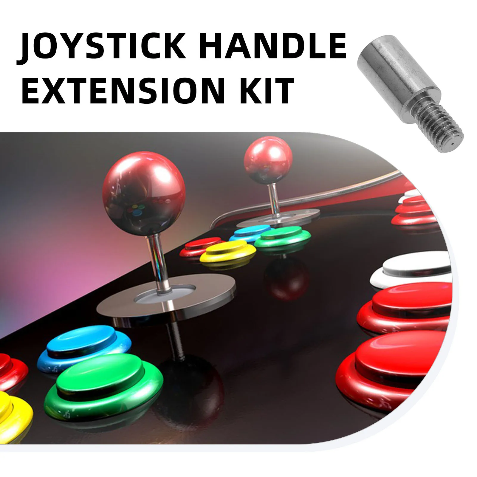 

10Pcs Joystick Upgrade Kit 1.5cm Extension Rod for Boxing Games and Cabinets Easy Install Joystick Handle Extension Kit