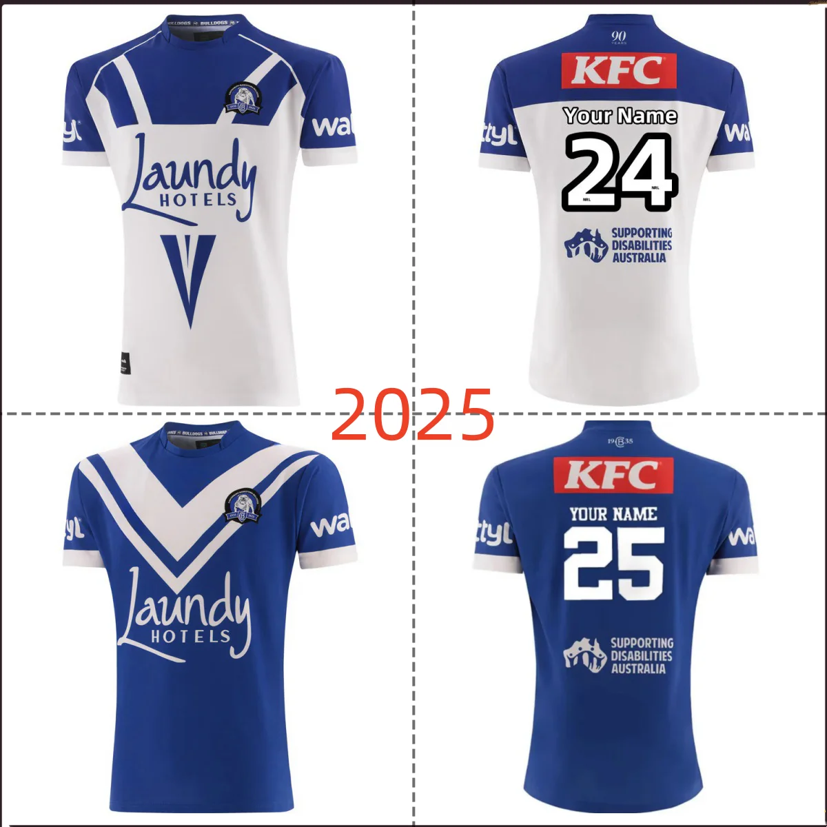 

2025 BULLDOG HOME/AWAY/MEN'S RUGBY SHIRT - MEN'S SIZE: S-5XL (PRINT CUSTOM NAME NUMBER)
