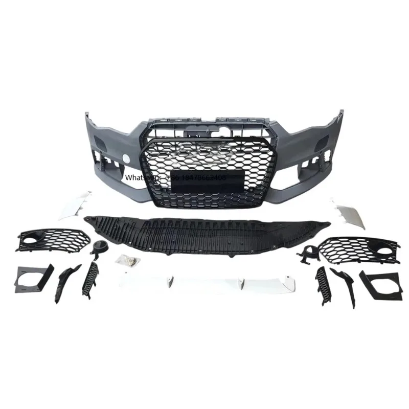 

Car 2016 -2018 A6 S6 Front Bumper Body Kit RS6 Style Look With Grille for A6 S6 C7.5 2016 2017 2018