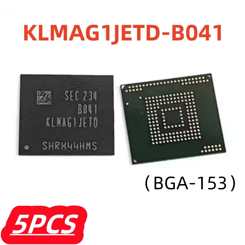 

5PCS/Lot 100% New KLMAG1JETD-B041 KLMAG1JETD BGA-153 Original EMMC MEMORY chip
