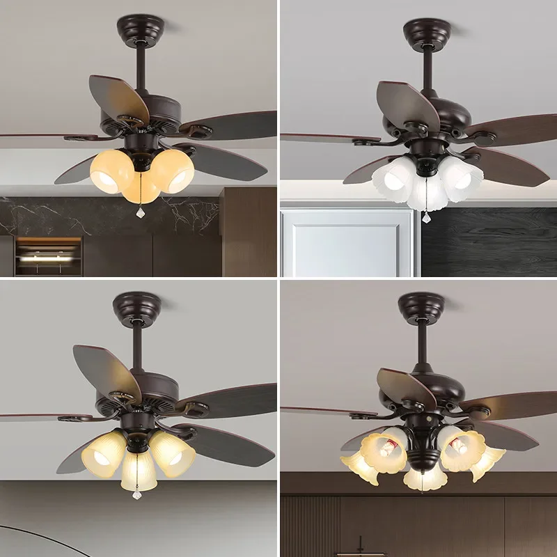 

DORIAN European Luxury Fan Light American Retro LED Living Room Restaurant Bedroom Study Villa Cafe Remote Electric Fan Light