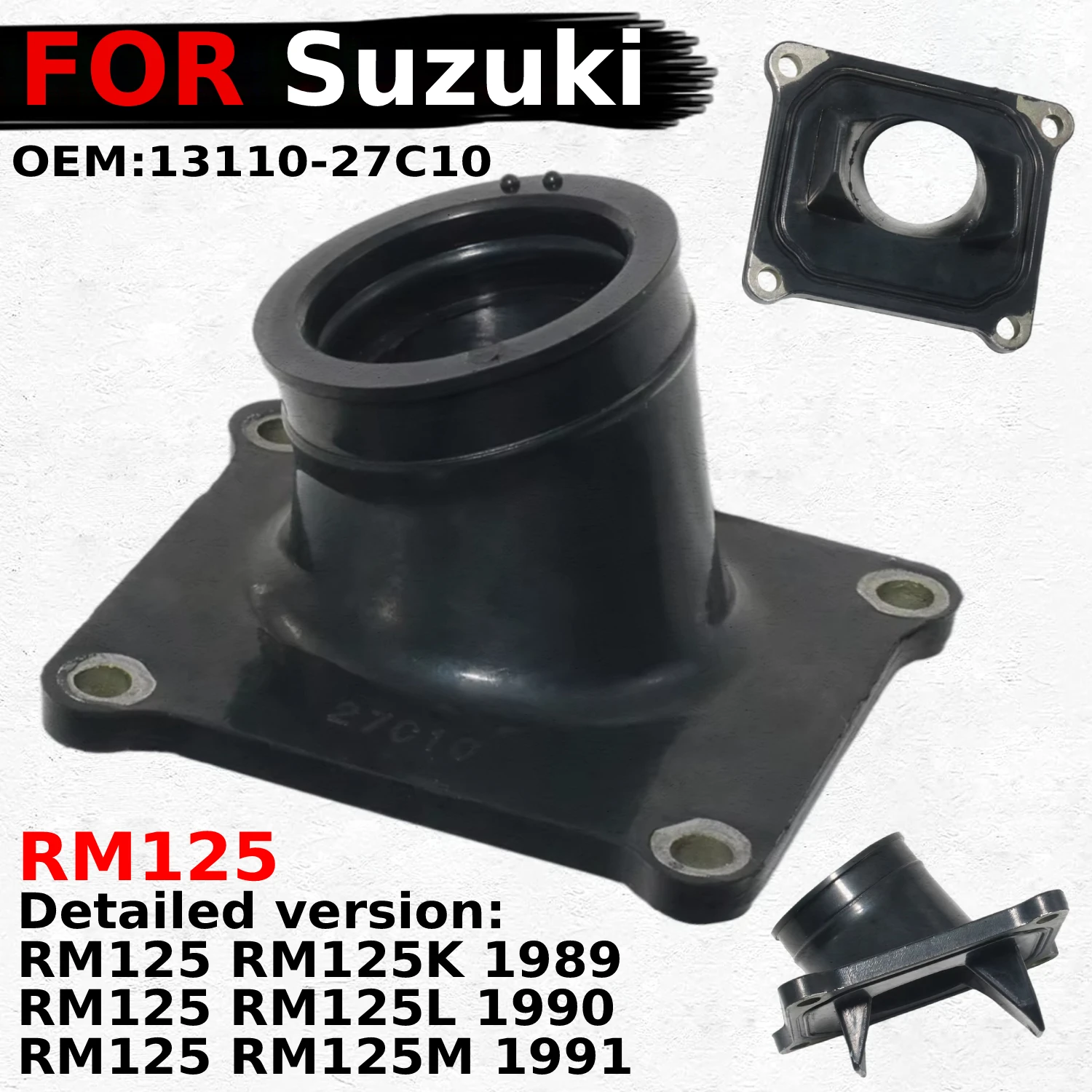 

4Pcs Motorcycle Carburetor Interface Intake Outlet Manifold For Suzuki RM125 RM125K / RM125L / RM125M & RM125 OEM:13110-27C10