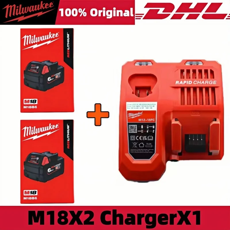 100% New Milwaukee M18 6.0Ah High Output Battery 18V Lithium-ion Rechargeable for Milwaukee M18 Cordless Power Tools 6Ah Battery image 3