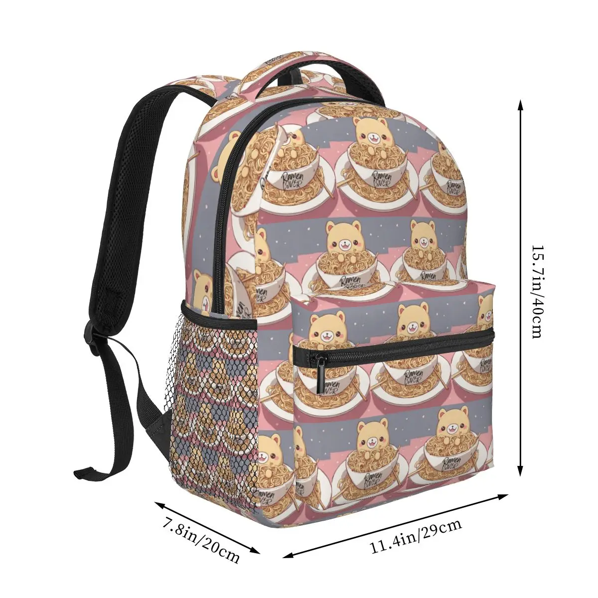 Cute Kawaii Ramen Lover Backpack Hot Sale Daypack Large Capacity Kids BookBag School Bag Shoulder Bags for Men Women