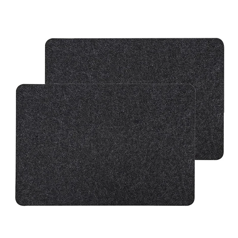 

2 Pack Heat Resistant Mat Black For Airfryer Coffee Mat Heat Resistant Pad For Countertop Kitchen Heat Protector Felt Felt Pad