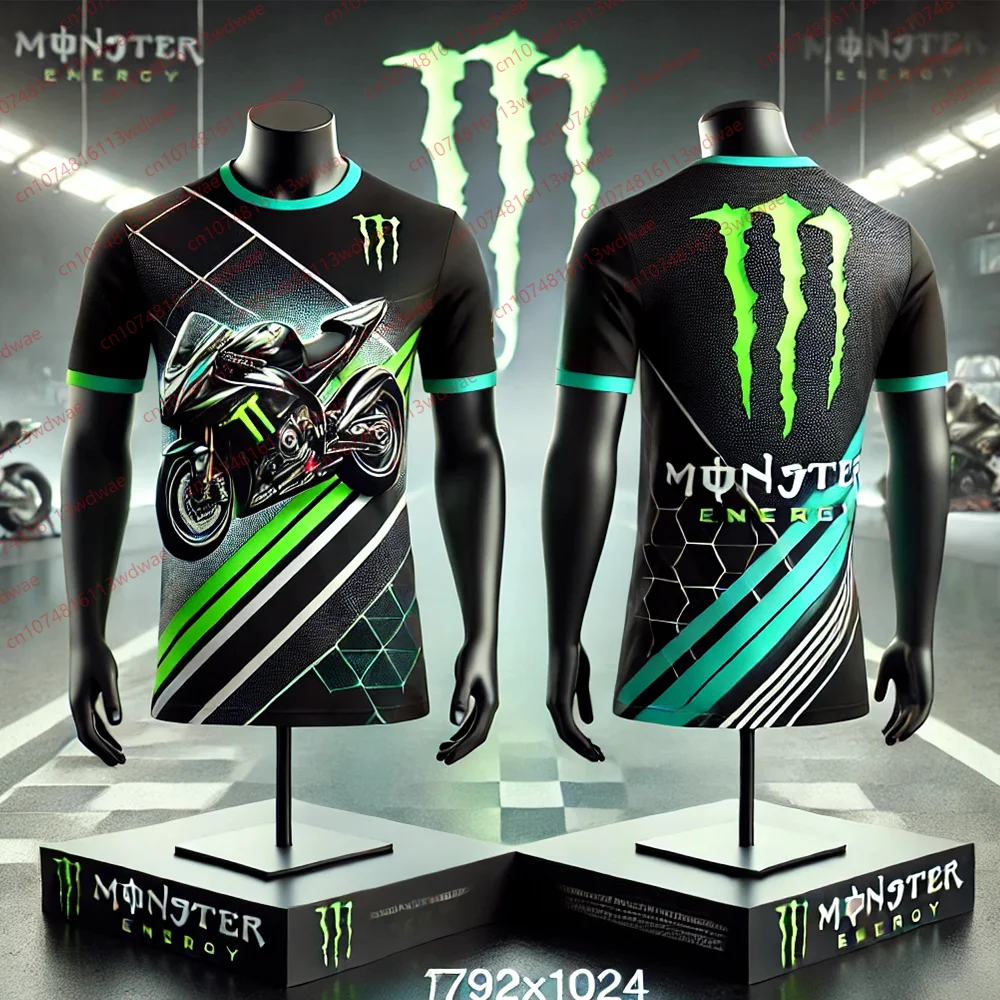 Camiseta para hombre de verano de manga corta Unisex Monster Energy camiseta de secado rápido camiseta de fútbol para niños Kit de Jersey Fitness al aire libre
