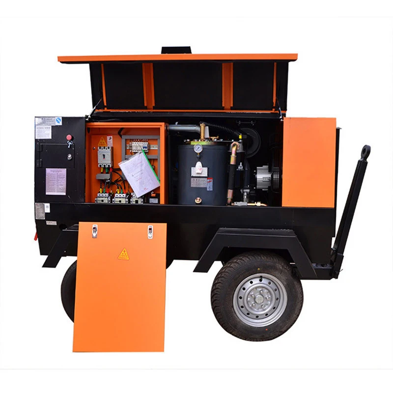 High Efficiency Portable Screw Engine Diesel Compressor Mining 7 Bar 8 Bar 10 Bar Mine Compressor Screw Air Compressor