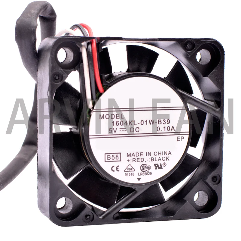 Original 1604KL-01W-B39 4010 4cm 40mm Fan 40x40x10mm DC5V 0.10A 3 Lines Cooling Fan For Video Recorder Switch Router