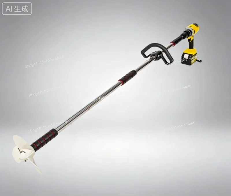 Handheld Electric Thruster: Aluminum Propeller Kayak Outboard Motor, Upgraded Drill-Powered Trolling Motor