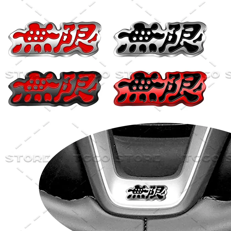 3D Metal Car Styling Emblem Interior Steering Wheel Sticker Center Console Decoration For Honda Mugen Power Civic Accord CRV