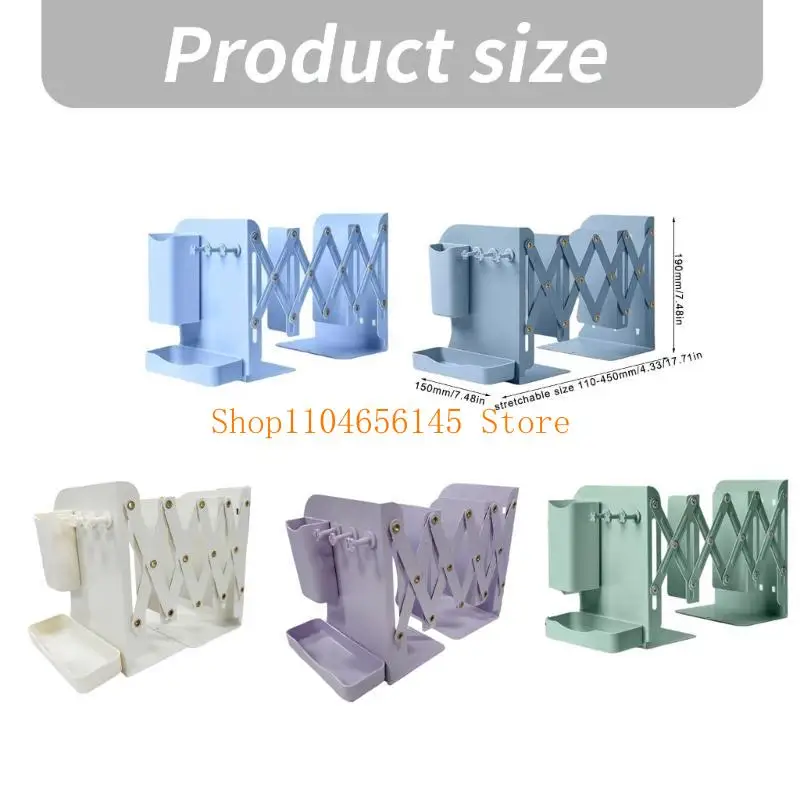 5asd Adjustable Bookends Practical Book End Desk Organizers Book Support Book Holders Decorative Bookends for Students