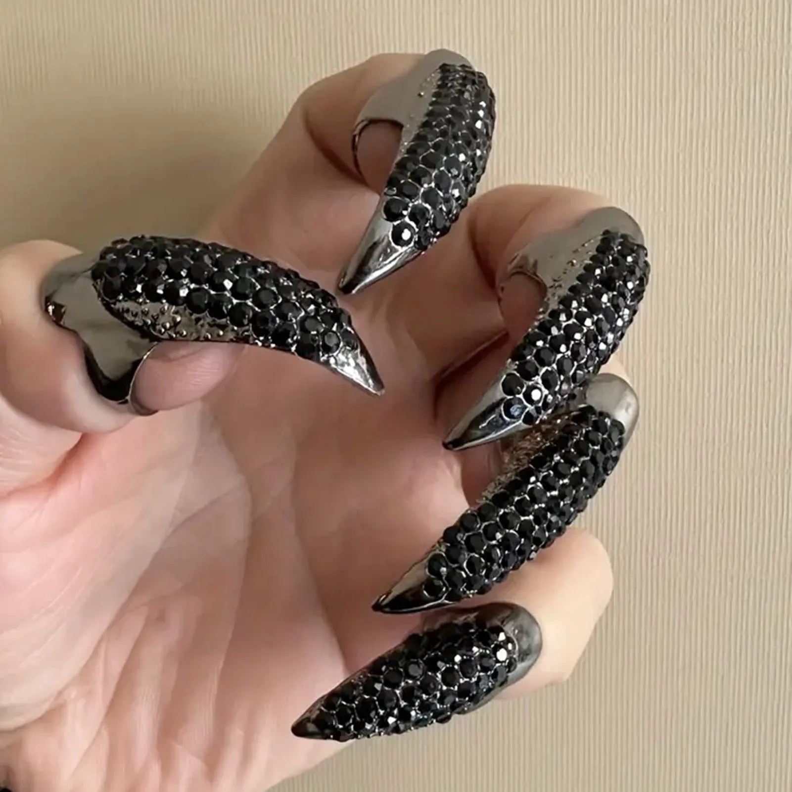 5pcs Punk Style   Halloween Costume Claws Suitable For Cosplay Role Playing