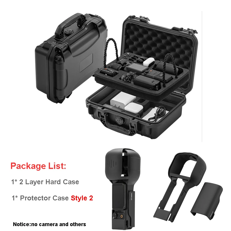 STARTRC 2-laags draagbare harde koffer voor DJI OSMO Pocket 4 camera-accessoires Waterdichte opbergdoos Tas draagtas