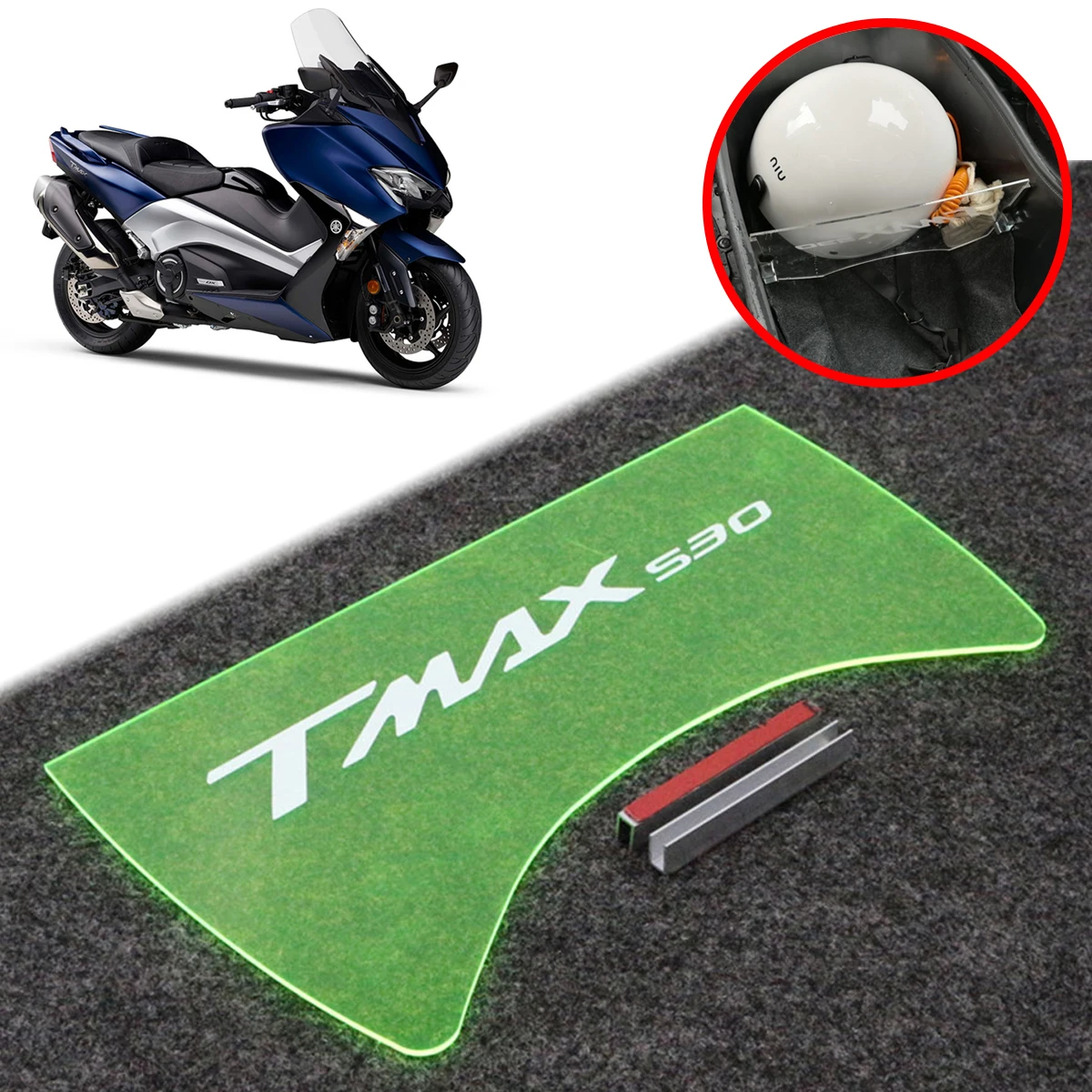 Cloison de bagage de compartiment de moto, plaque d'isolation, adaptée pour TMAX 530, t-max 530, 2017 - 2020