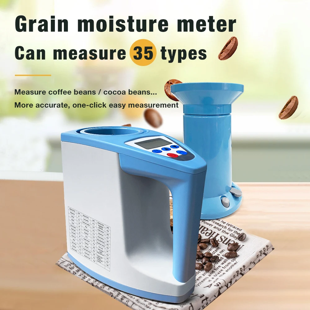 

35 Types of Grain Moisture Meter Rice Wheat Coffee Bean Humidity Gauge Moisture Tester Grains Water Content Measuring Instrument