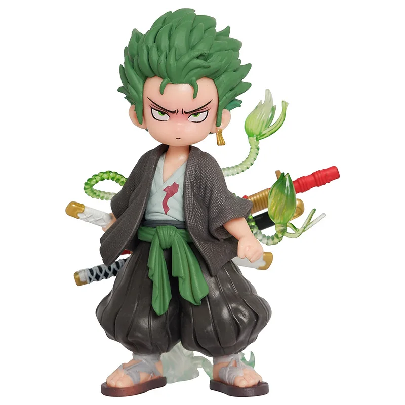 Anime One Piece Figure Roronoa Zoro Q Ver. Action Figure PVC Collection Cartoon Model Doll Gift Toys Decoration