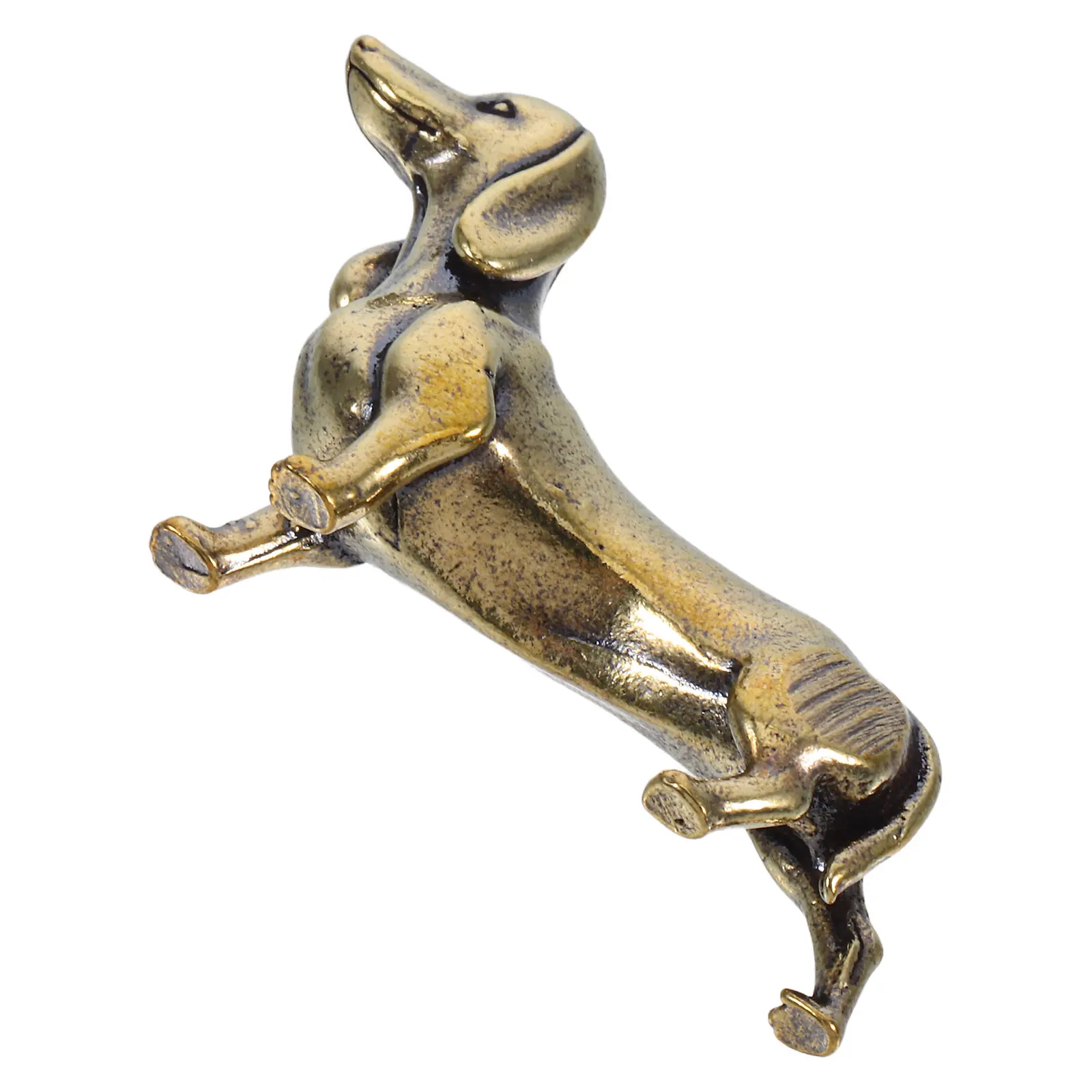 

Brass Home Decor Animals Dachshund Desk Decoration Dog Statues Figurine Ornaments for Figurines