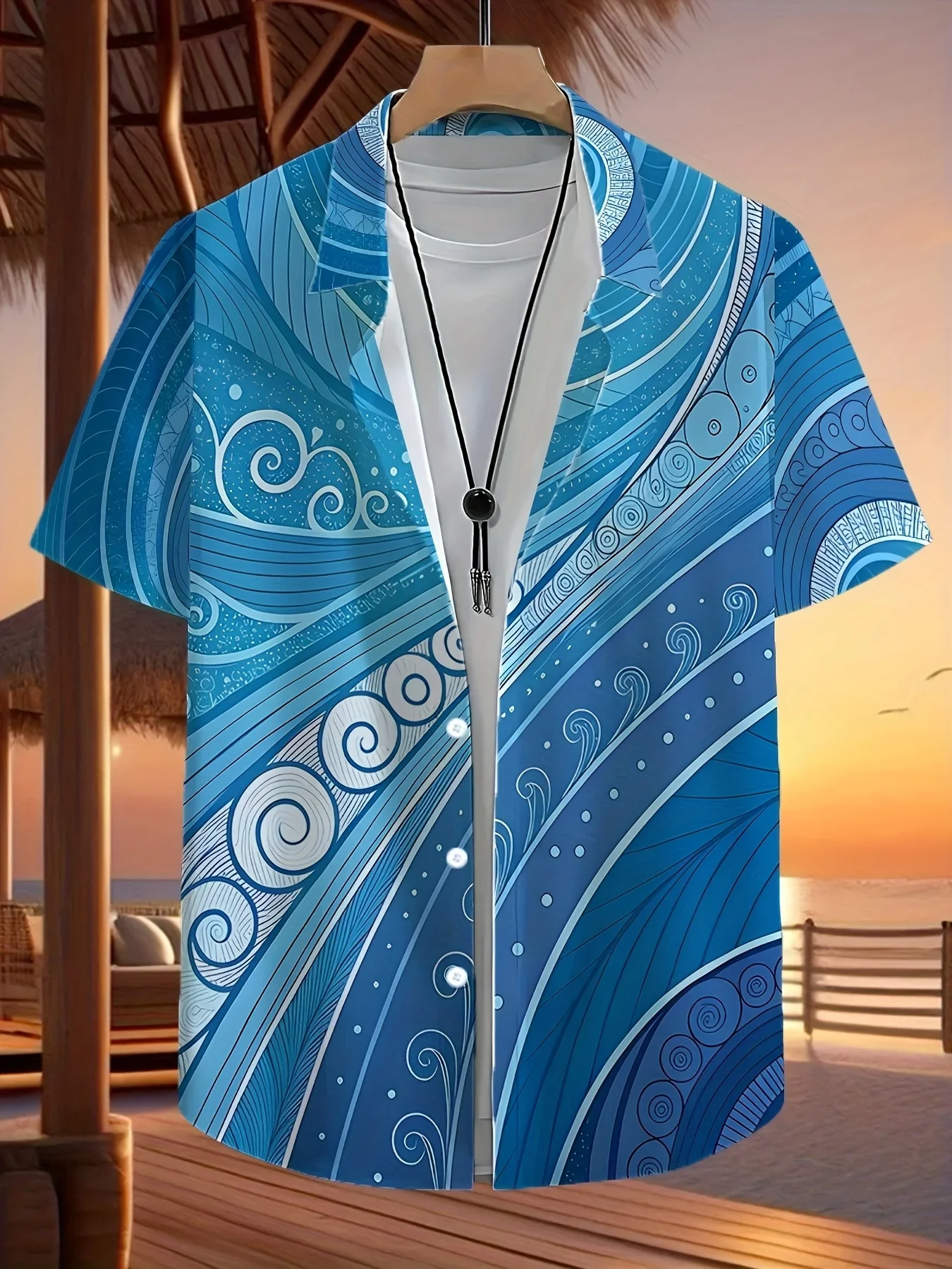 

Men's 2026 Latest Hawaiian Shirt Summer Casual Man Women Short Sleeve Beach Party Print Tops
