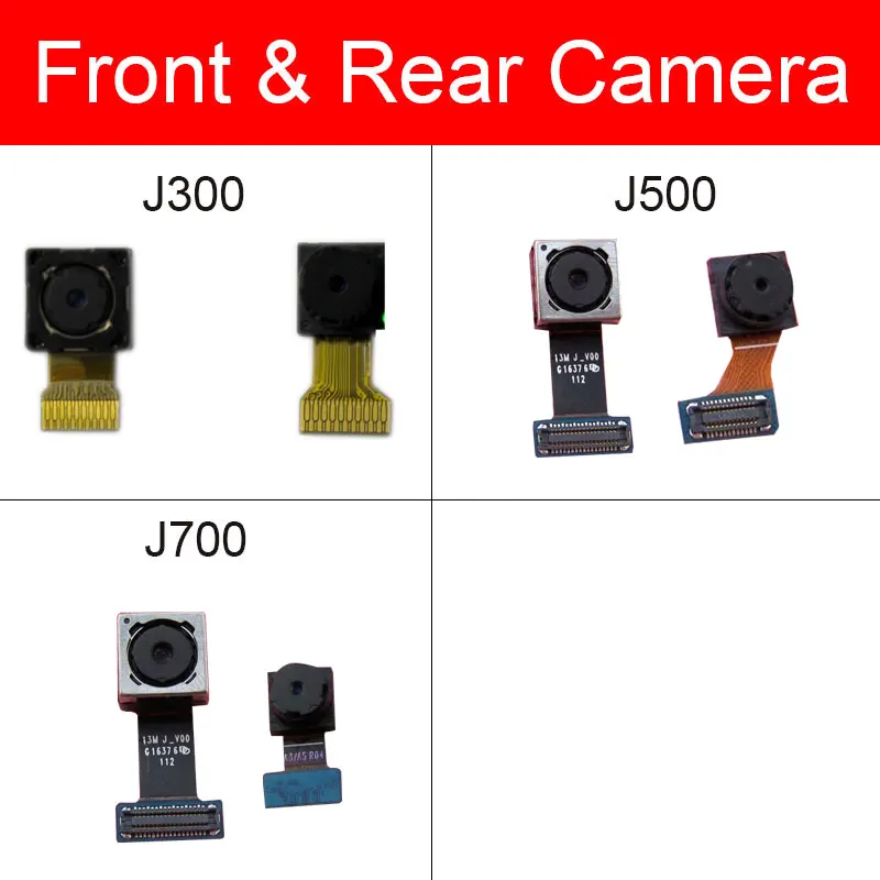 

Main Back Rear Camera For Samsung Galaxy J3 2015 J300 J500 J700 Rear Camera Flex Cable Facing Model 100% Tested Cell Phone Parts