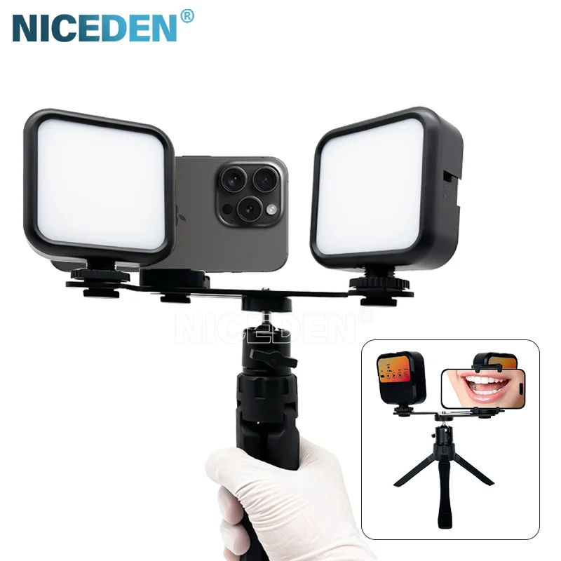 

Портативный стоматологический фонарь Niceden для фотосъемки, ручной, для освещения полости рта при пломбировании, с регулировкой яркости