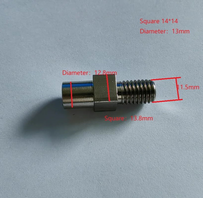 Diameter 13mm Meat Grinder Parts #32 stainless steel SS square axis screw 14*14