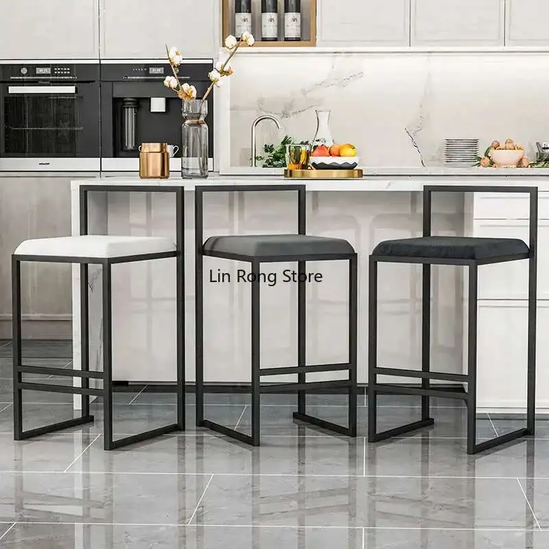 Sedia da bar di design per banchetti Sgabello da bar moderno Sgabello da bar industriale in stile cucina nordica Mobili da bar economici per esterni Silla De Bar HY