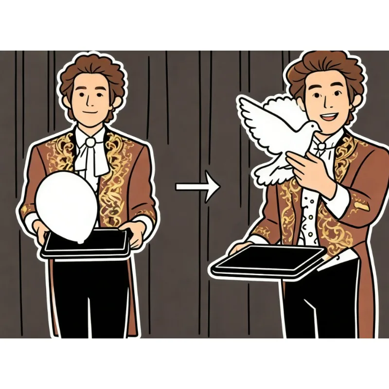 

Поднос для фокусов с выскакивающим из огня голубем: трюк для магов, сценические представления, иллюзии, аксессуары для фокусников