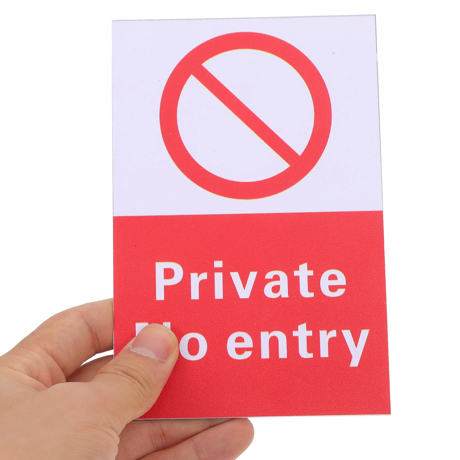 PVC No Entrance Sign 150mm x 100mm Warning Labels Safety Stickers Compact Size Versatile Traffic Signs
