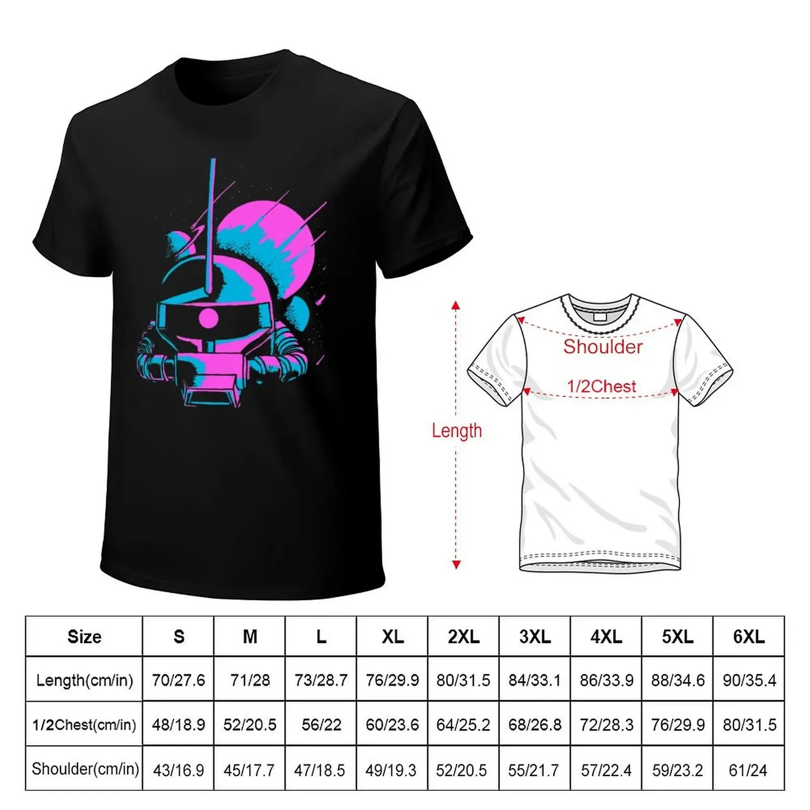 Zaku Art planets T-Shirt cute tops tops anime t shirts mens t shirt