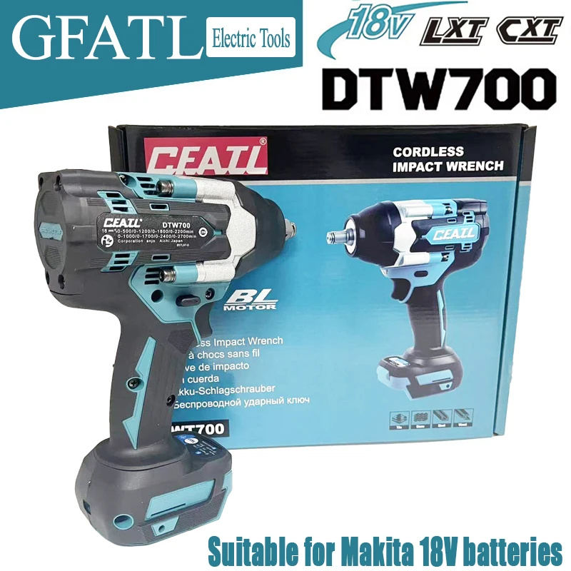

CEATL DTW700 18V Cordless Impact Wrench Brushless Motor 700 Nm Variable Speed Electric Wrench , for Makita 18V batteries