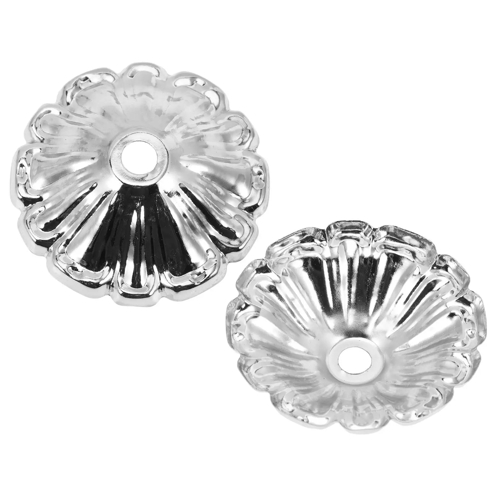 10Pcs Metal Lotus Lamp Cover Case Premium Rust Resistant Moisture Proof Flower Shaped Light Cover for Home Decor Tabletop Lamp