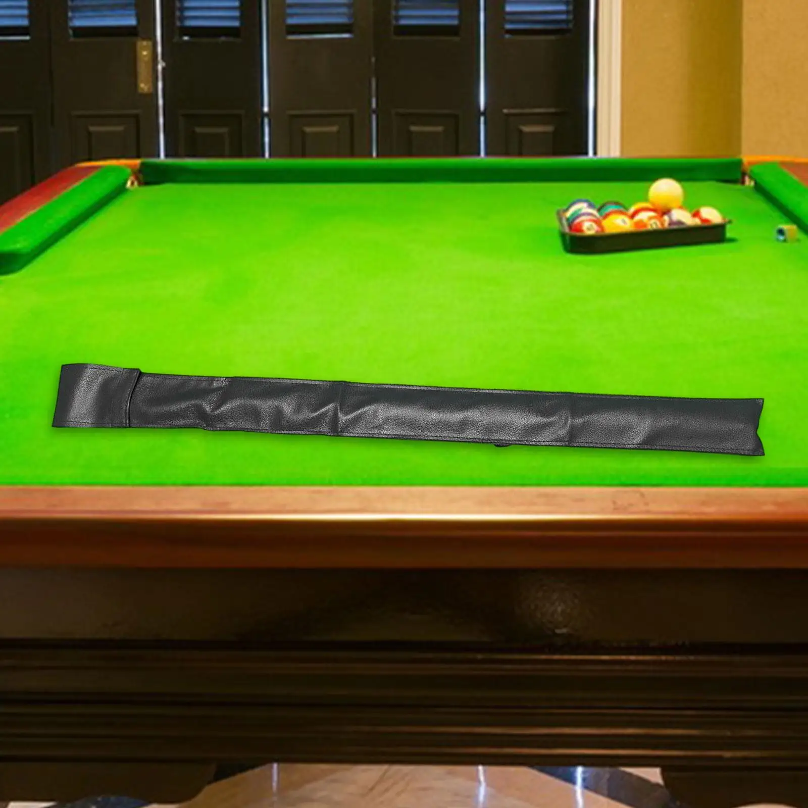 

1/2 Billiard Cue Bag, Protection, Dustproof Premium Accessories, Portable, Durability, Pool Cue Storage Bag, PU Leather